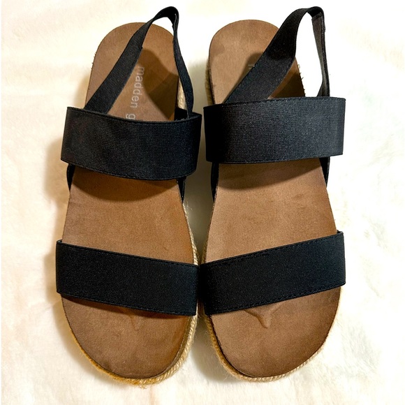 Steve Madden Shoes - Steve Madden sandals with espadrille bottoms and ripple sole.